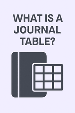 What is a Journal Table?